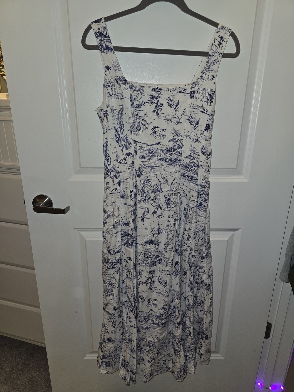 Joie Blue and White Toile Maxi Dress